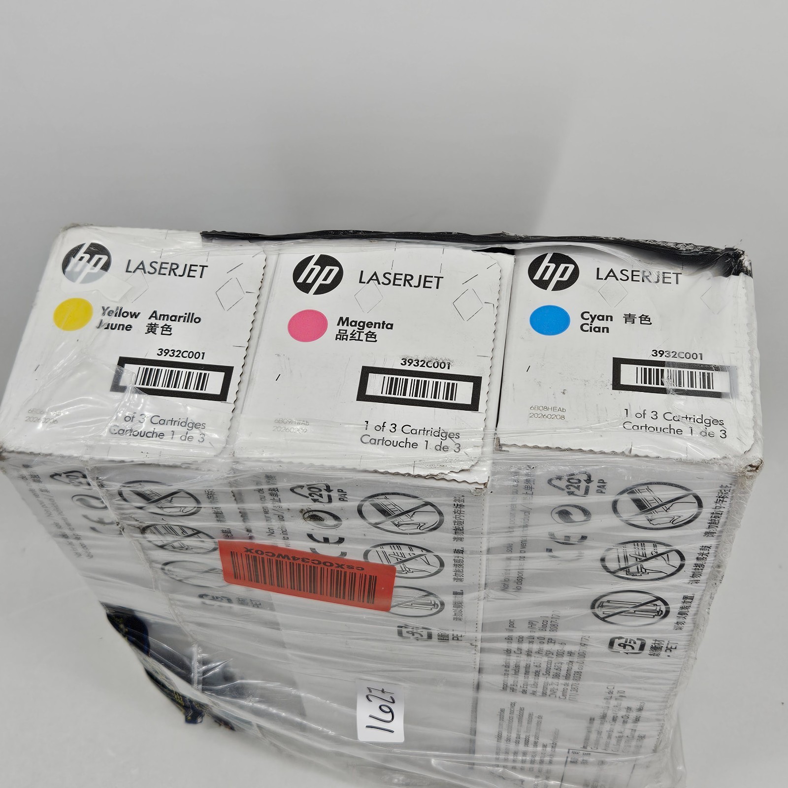 HP 202A CF500AM Magenta, Cyan, Yellow Ink Cartridges 3-Pack OEM New & Open