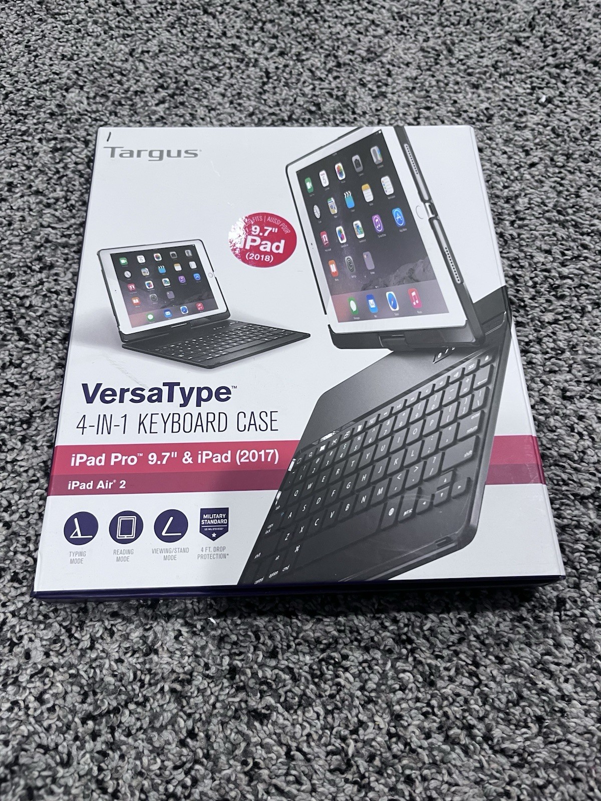 Targus VersaType THZ700US Keyboard/Cover Case (Folio) for 9.7" iPad Pro - Black