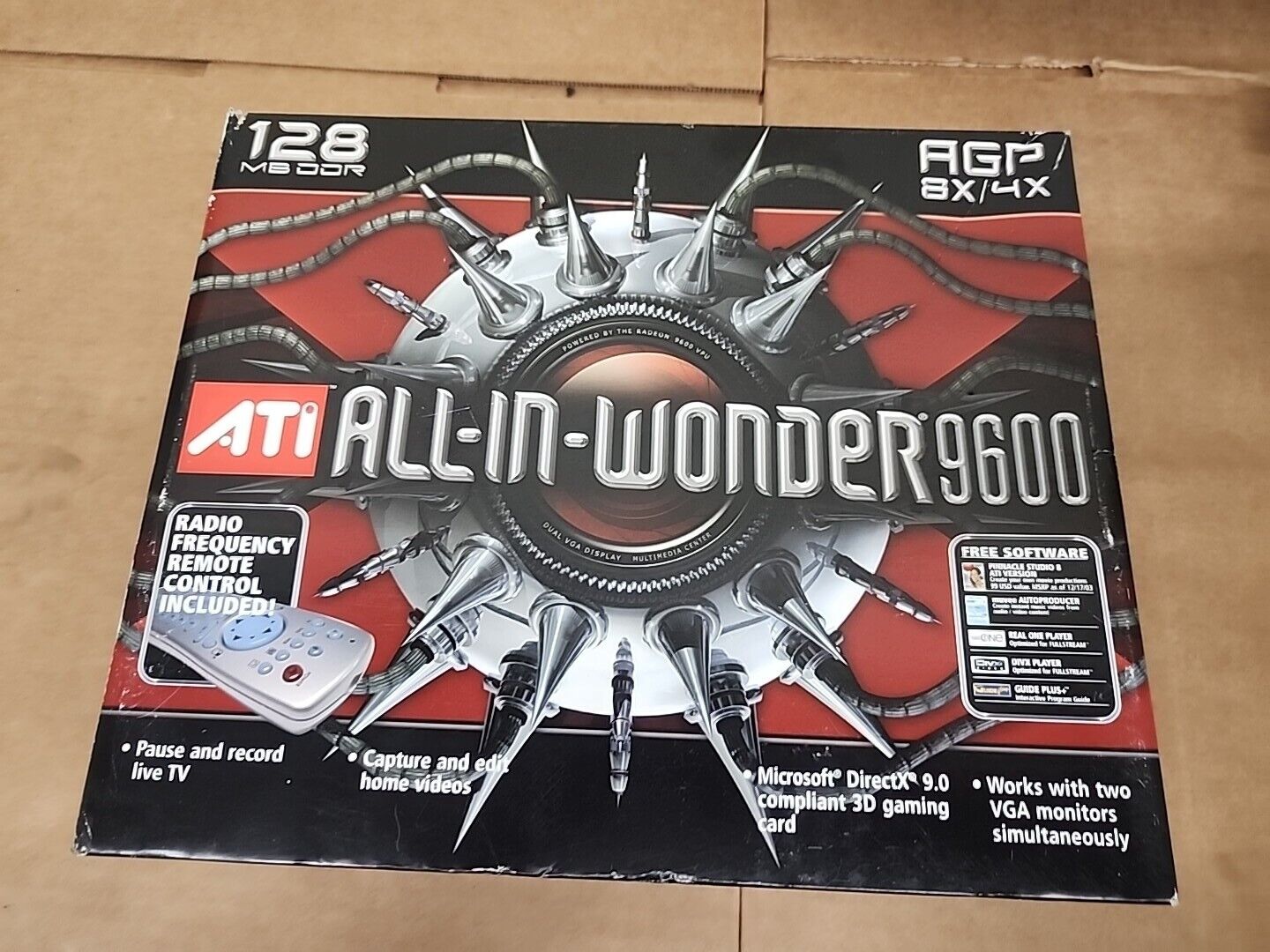 NEW BOX ATI AIW All in Wonder 9600 128MB AGP 100-714116 XP Video Capture Card