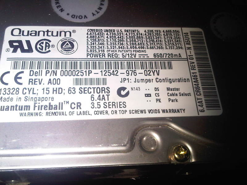 Quantum CR64A461 01-N A5U14 0251P-12542-976-02YV