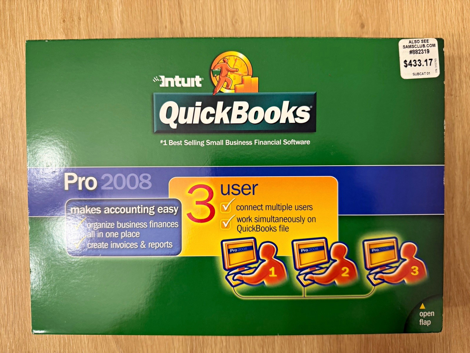 Intuit QuickBooks Pro 2008 3-User Accounting Software CD Retail Windows XP/Vista