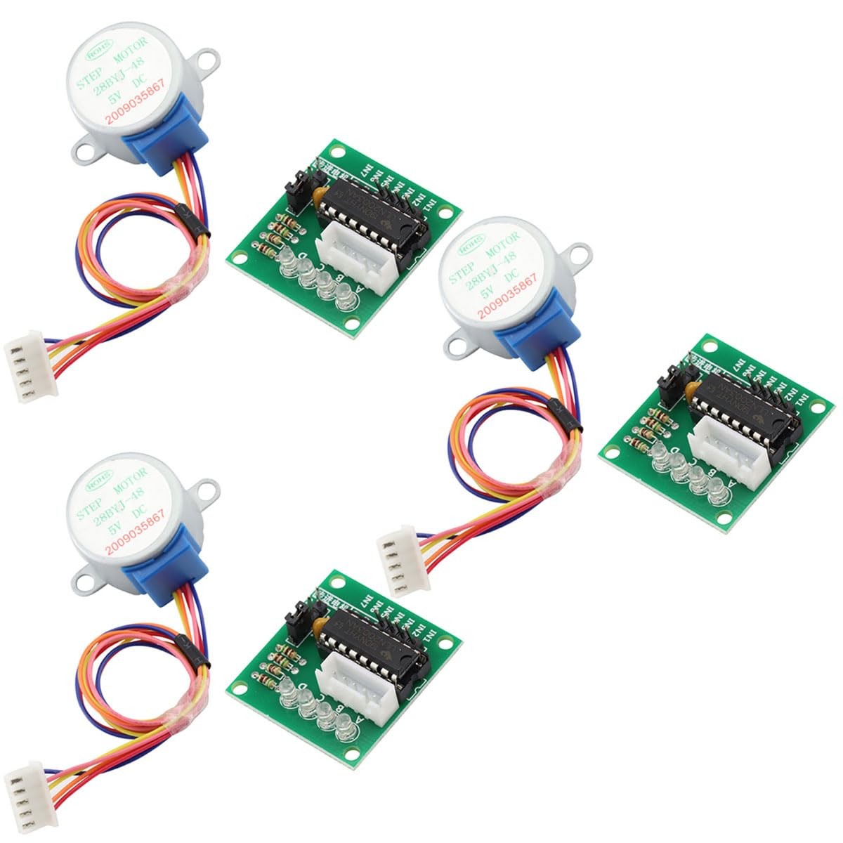 WWZMDiB 28BYJ-48 ULN2003 5V Stepper Motor and 3 Pcs, Driver