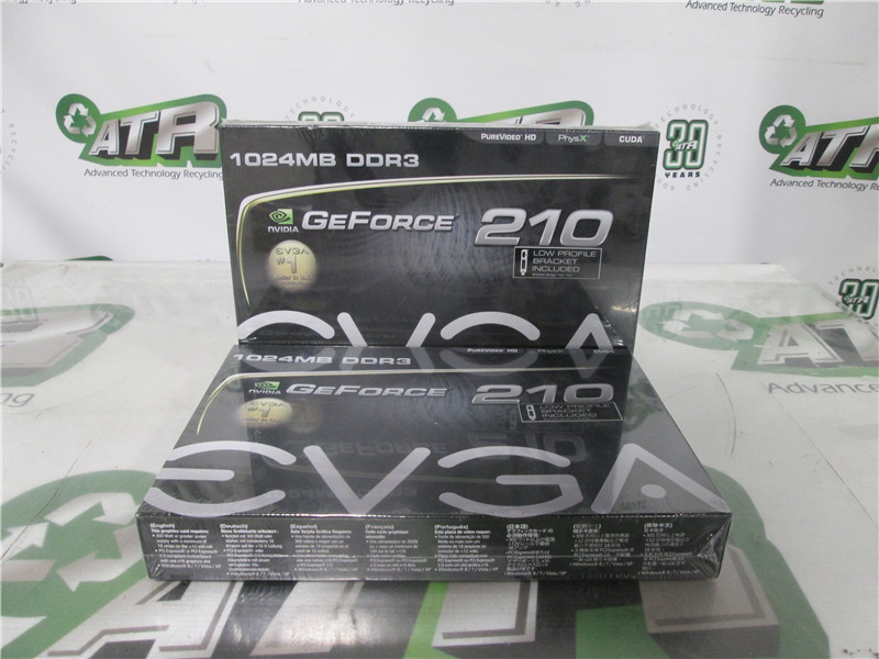 NVIDIA GeForce 210 PCIe 2.0 1GB DDR3 Low Profile Graphics Cards New Lot of Two