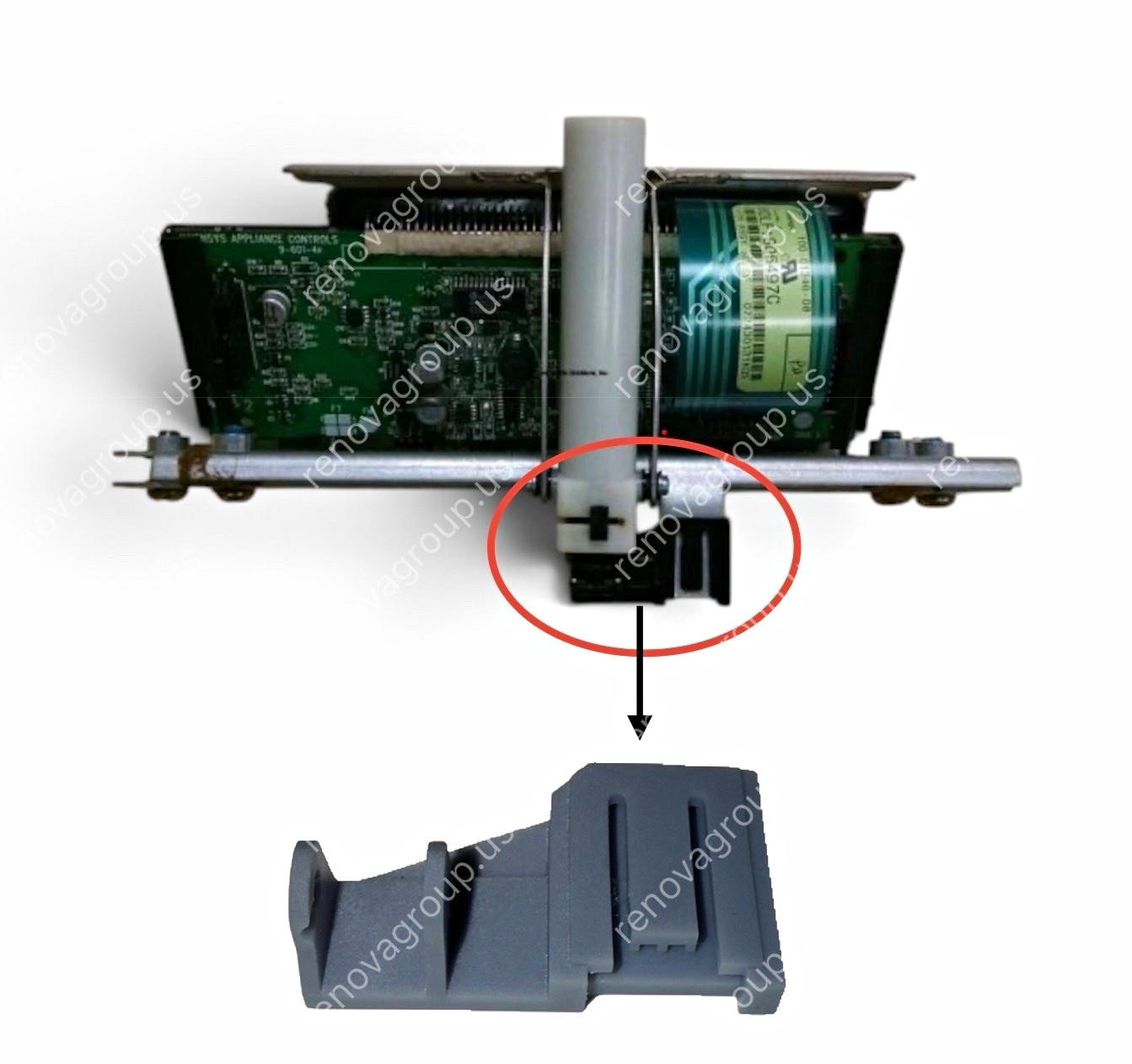 Wolf 806827 Control ELECTC Head Hinge Support Bracket  DF304 DF366 DF364 DF36
