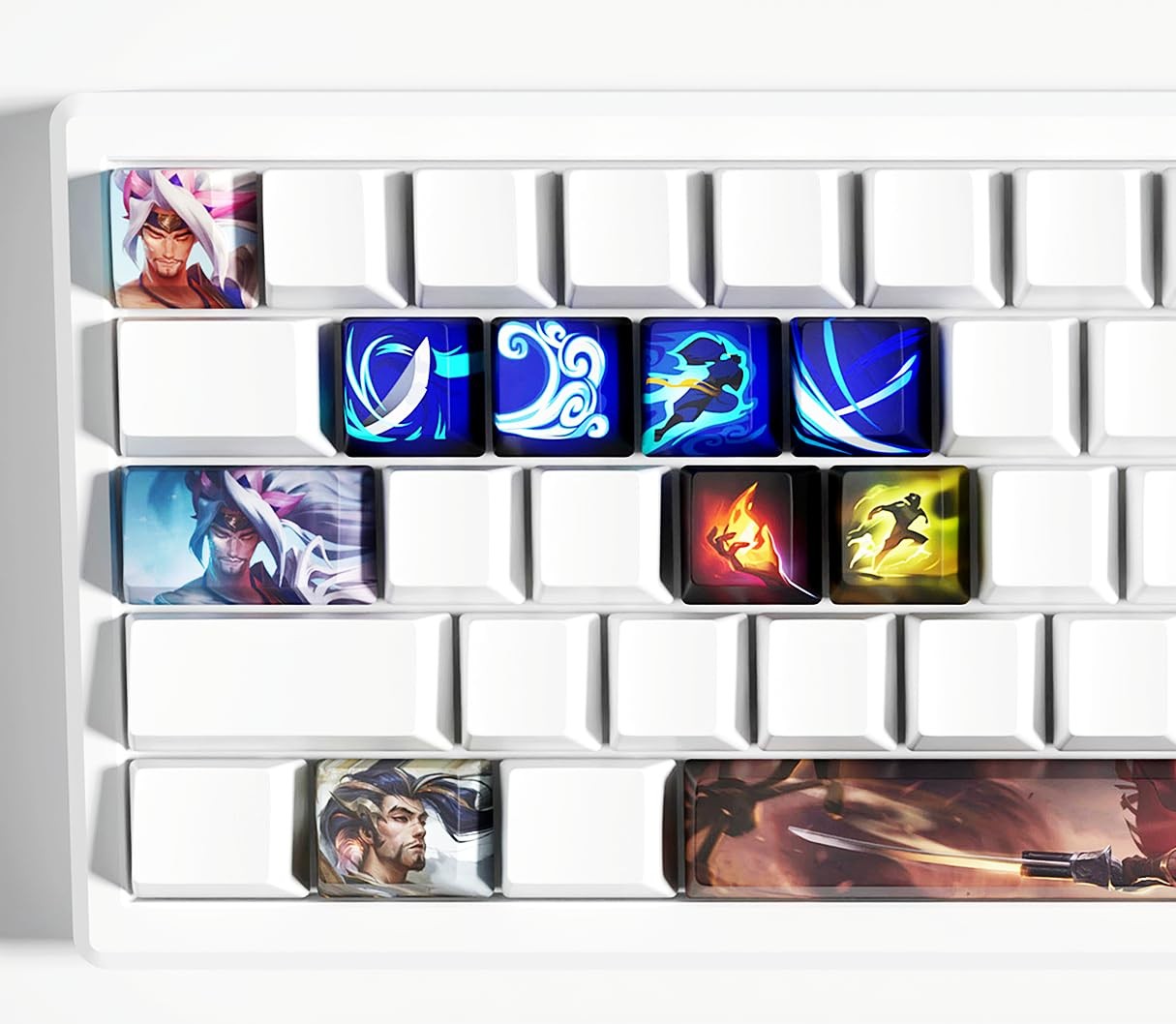 IYTYIR Yasuo Keycaps for League of Legends Gaming Skill OEM Profile for MX Me...