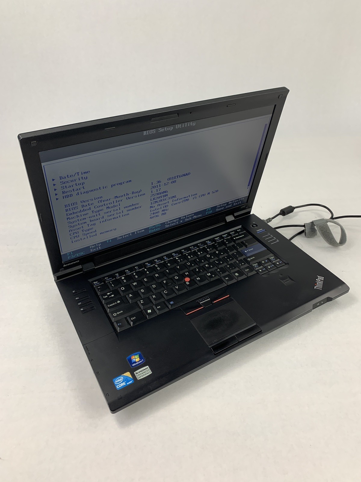 Lenovo ThinkPad L512 15.6" i5-M520 2.4 GHz 4 GB Ram No SSD/OS/AC/Batt