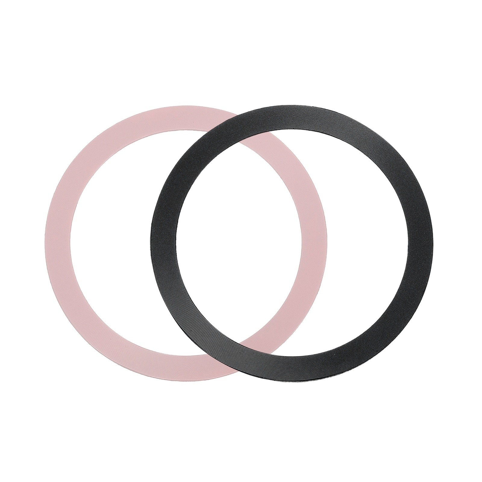 2Pcs Adapter Ring, Wireless Charger Conversion Kit, Black, Rose Gold