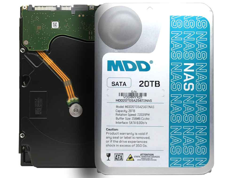 MDD 20TB 7200RPM 256MB Cache SATA 6.0Gb/s 3.5" Internal NAS Hard Drive