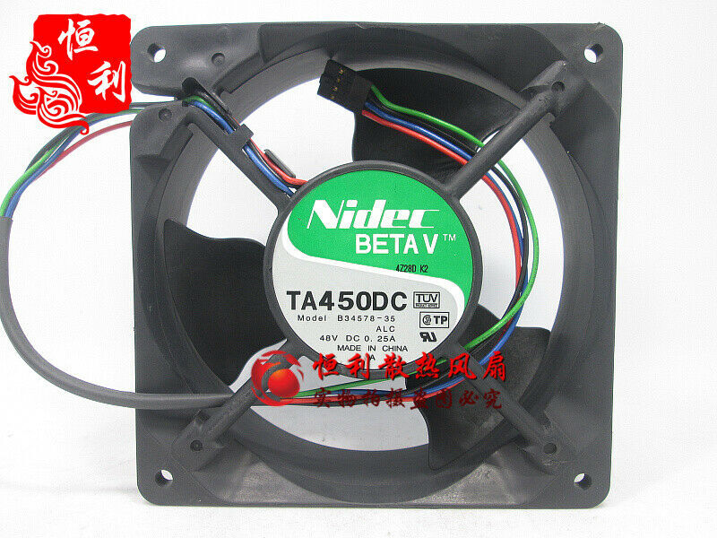 Nidec TA450DC B34578-35 48V 0.25A 12038 12CM 4-wire cooling fan