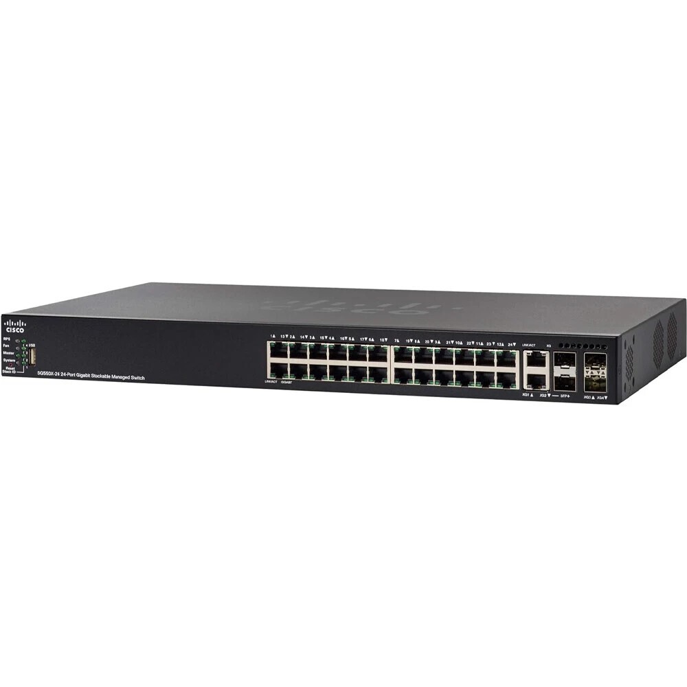 Cisco SG550X-24 24-Port Gigabit Stackable Managed Network Switch New