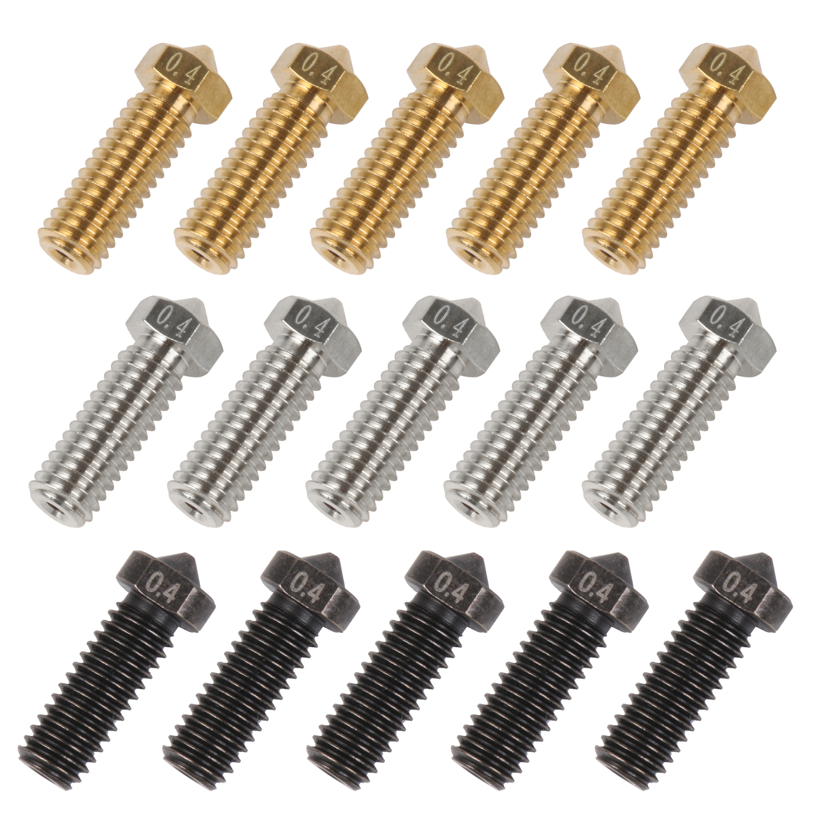 15PCS 3D Printer Nozzles E3D Large aperture Replacement for Anycubic、Kobra