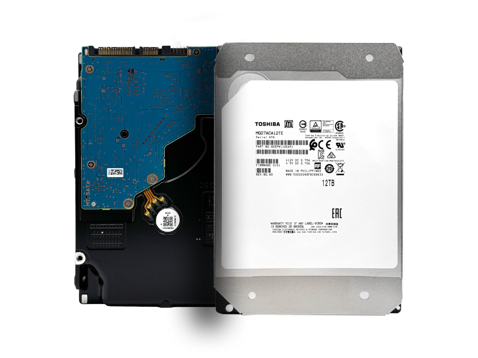 Toshiba 12TB MG07ACA12TE 7200RPM 256MB SATA 6Gb/s 3.5" Internal Enterprise HDD