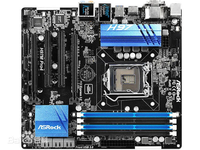 For ASROCK H97M PRO4 Motherboard LGA1150 DDR3 32G DVI+HDMI+VGA M-ATX Tested ok