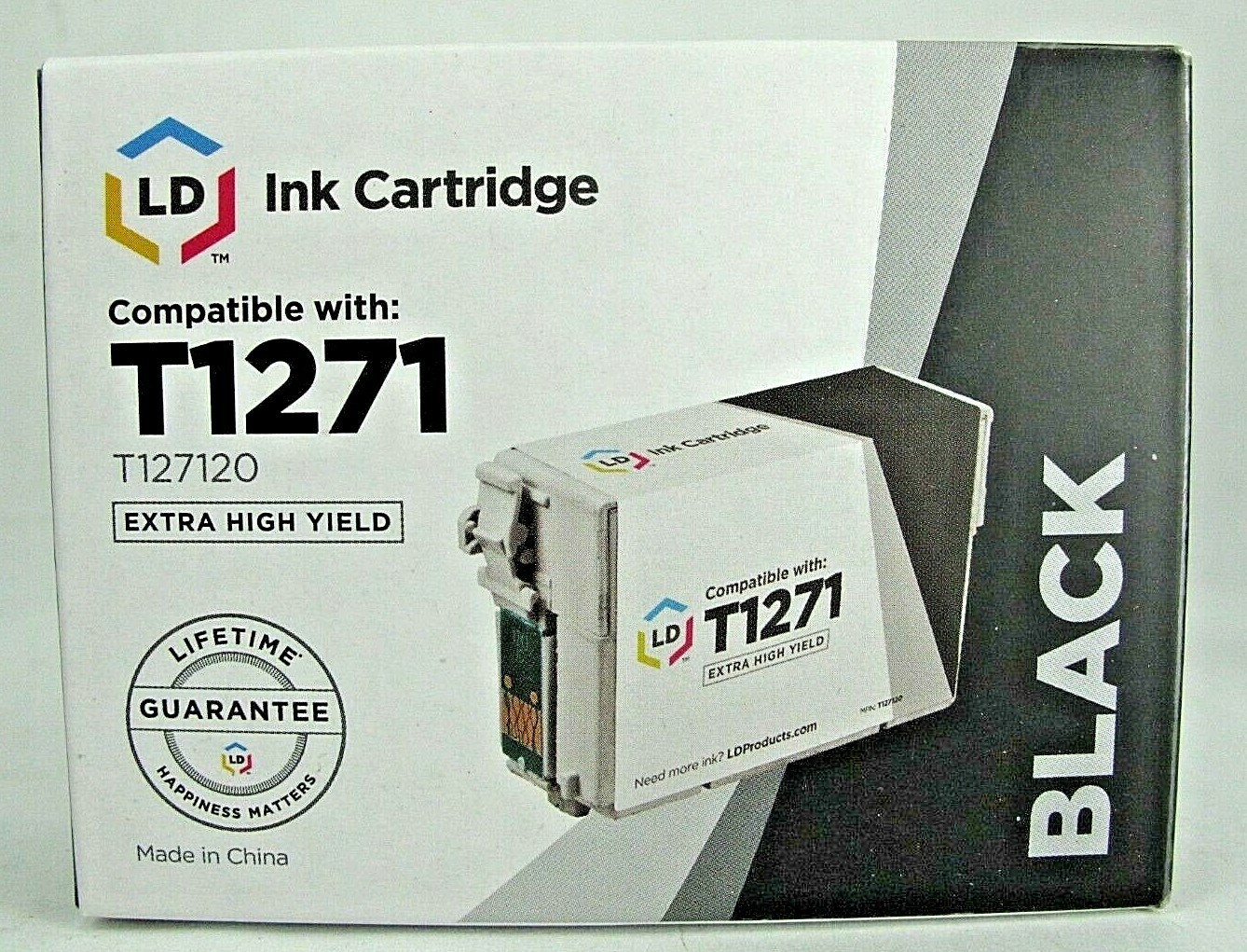 LD Ink Cartridge T1271, Black T127120 Epson Compatible 