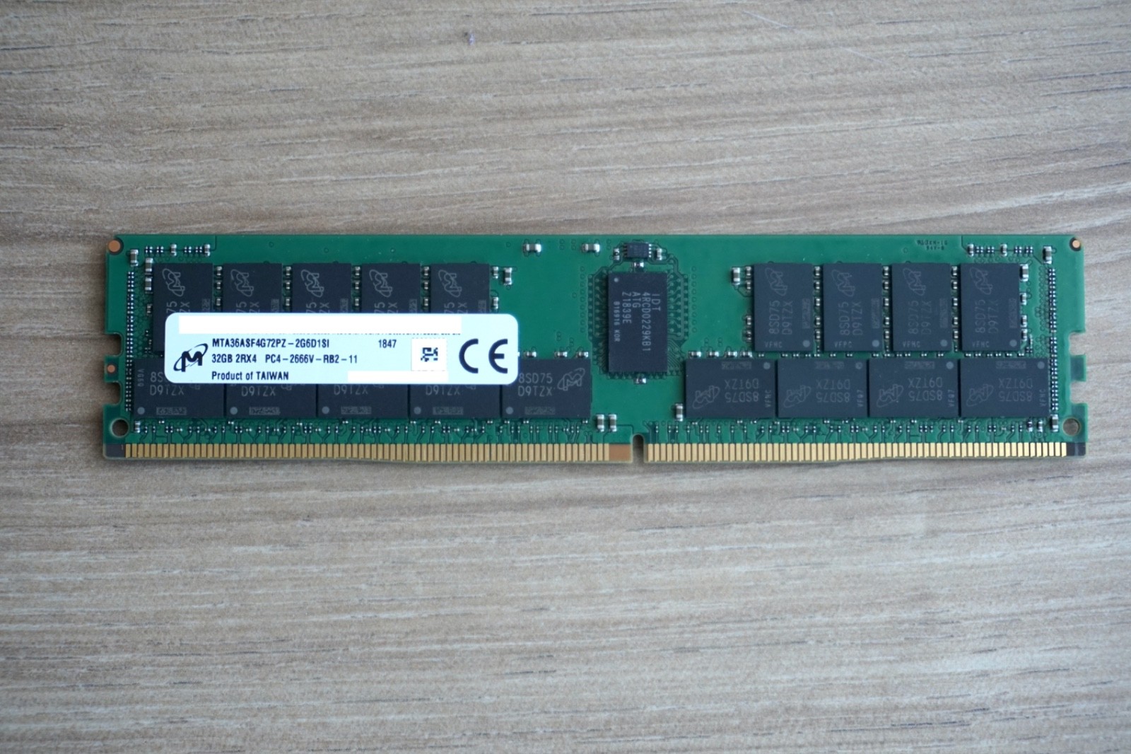 Micron MTA36ASF4G72PZ-2G6D1SI 32GB PC4-2666V DDR4-21300 ECC Server Memory (1847