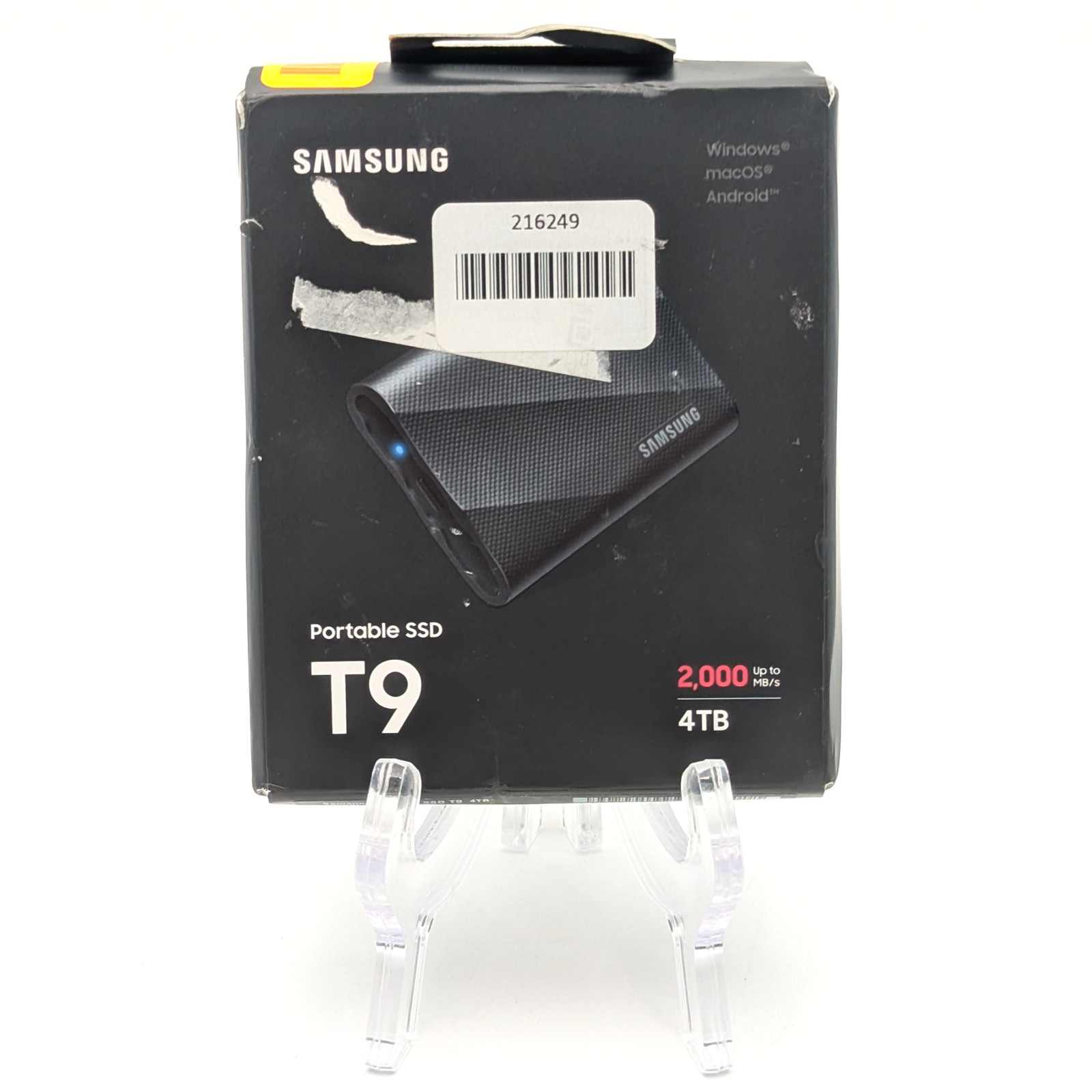Samsung T9 4TB Portable SSD 2,000MB/s Read/Write Speed (MU-PG4T0B) Black