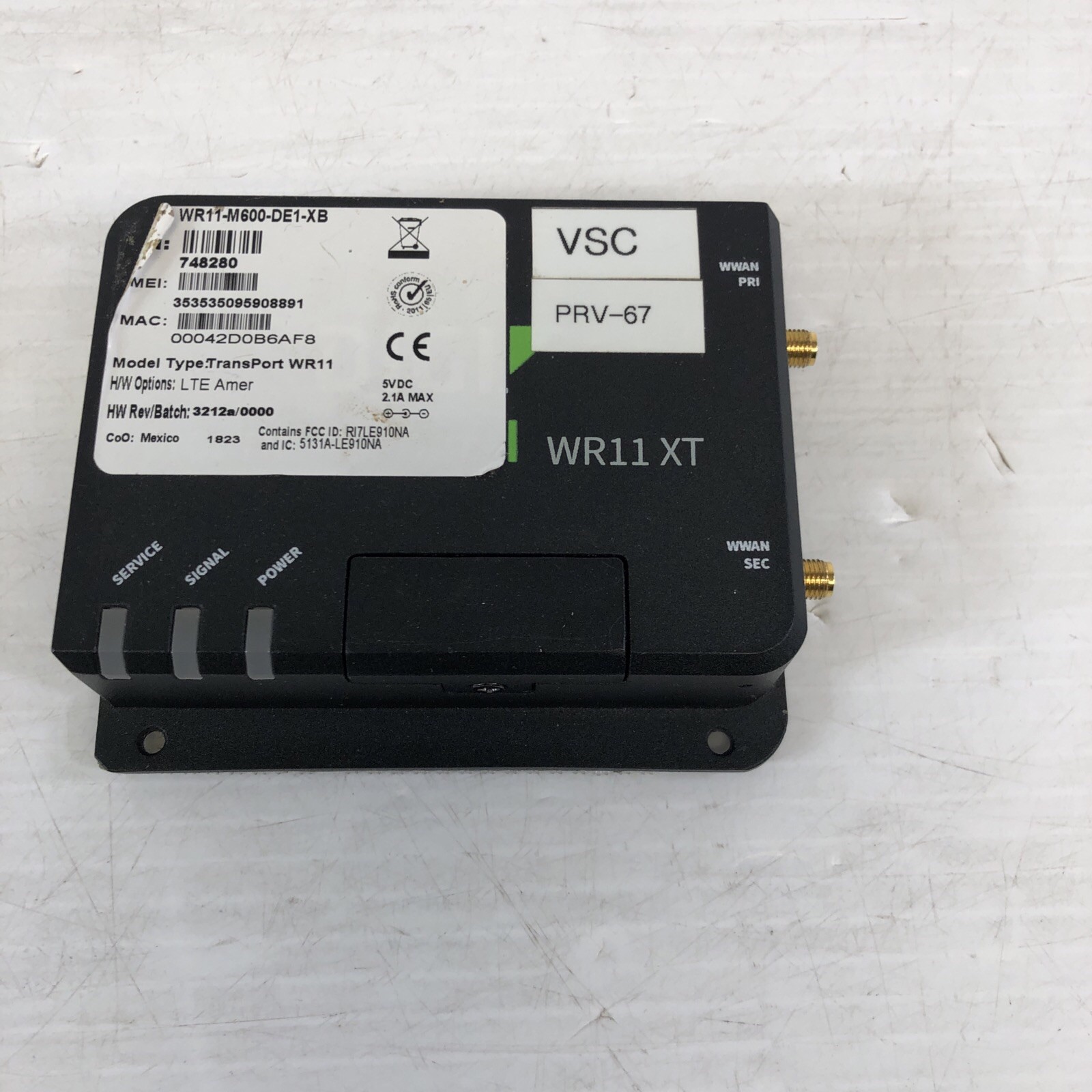 DIGI Transport /W11 XT 4 G LTE Industrial Cellular Router WR11-M600-DEI-XB
