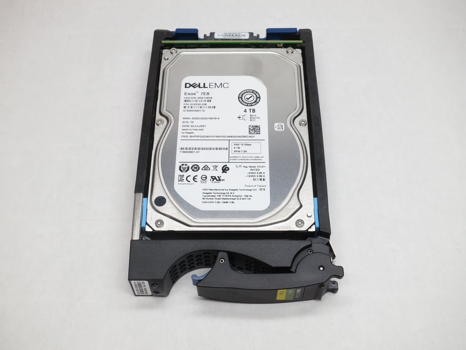 005053645 EMC 4TB 7.2K SAS 3.5 12Gb/s HDD DataDomain ES40 118000921 NEW