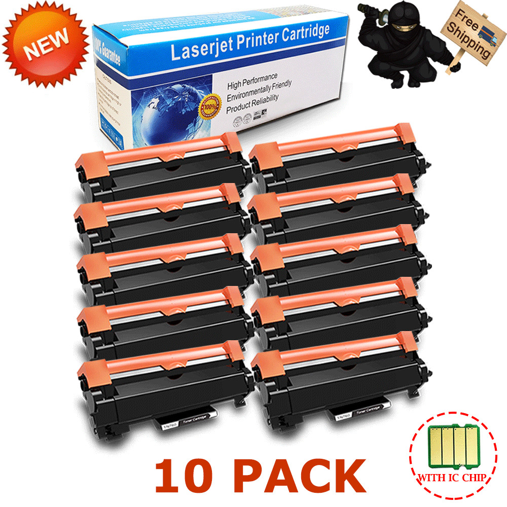 10PK With CHIP TN770 Black Toner Cartridge for Brother HL-L2370DW MFC-L2750DW