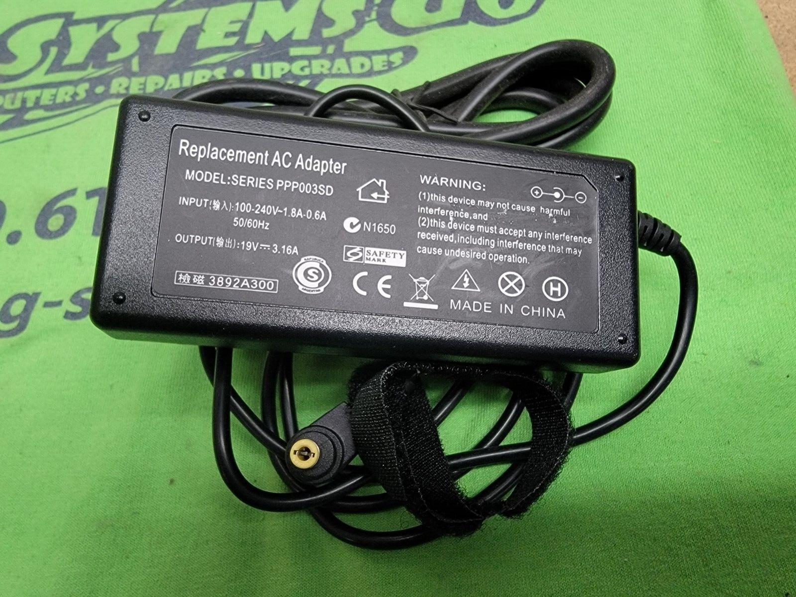 REPLACEMENT AC ADAPTER PPP003SD AC Adapter 19V 3.16A