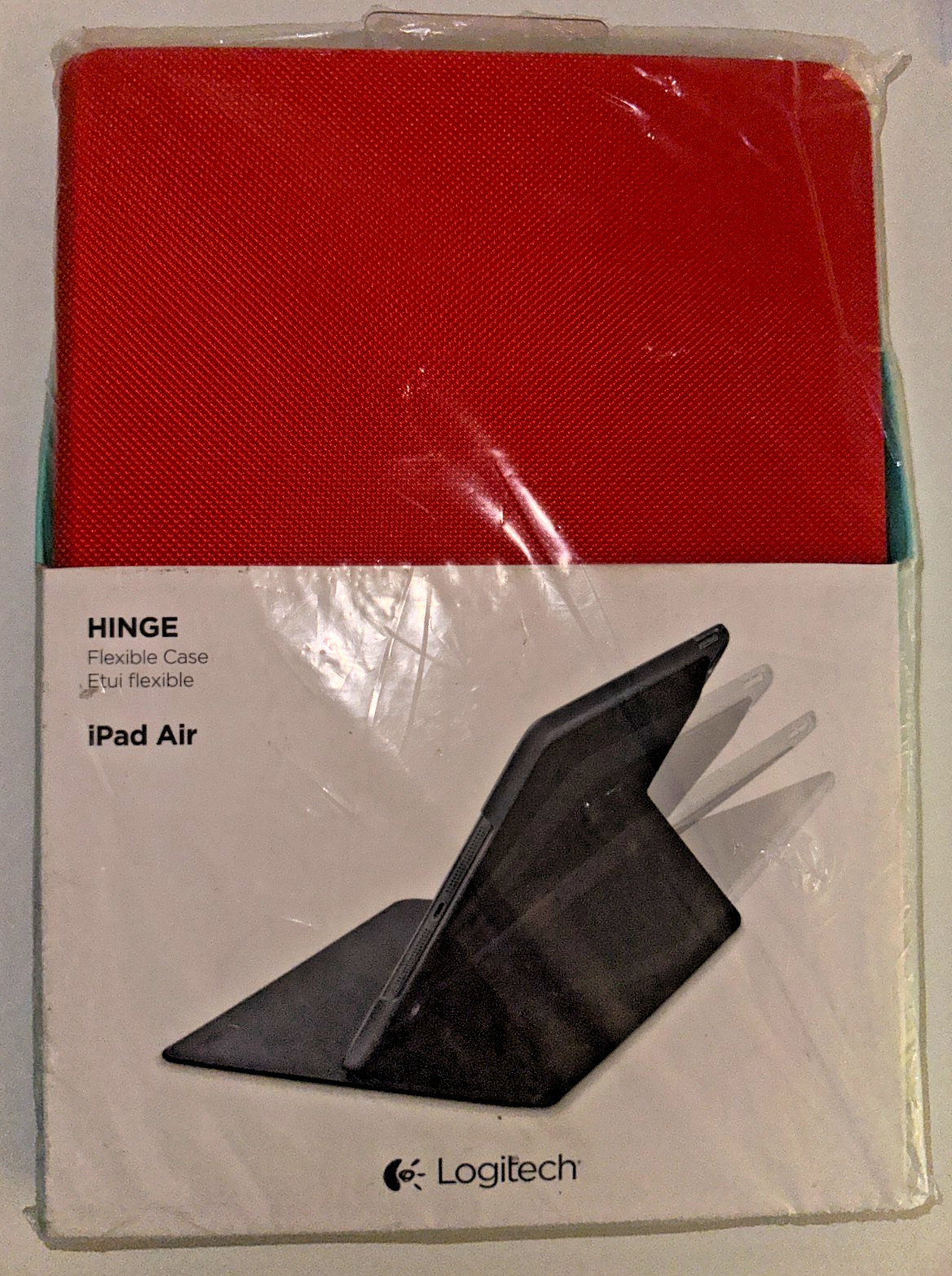 Logitech Flexible Folio Case For Apple iPad Air 2, Red In Color Hinges And Folds