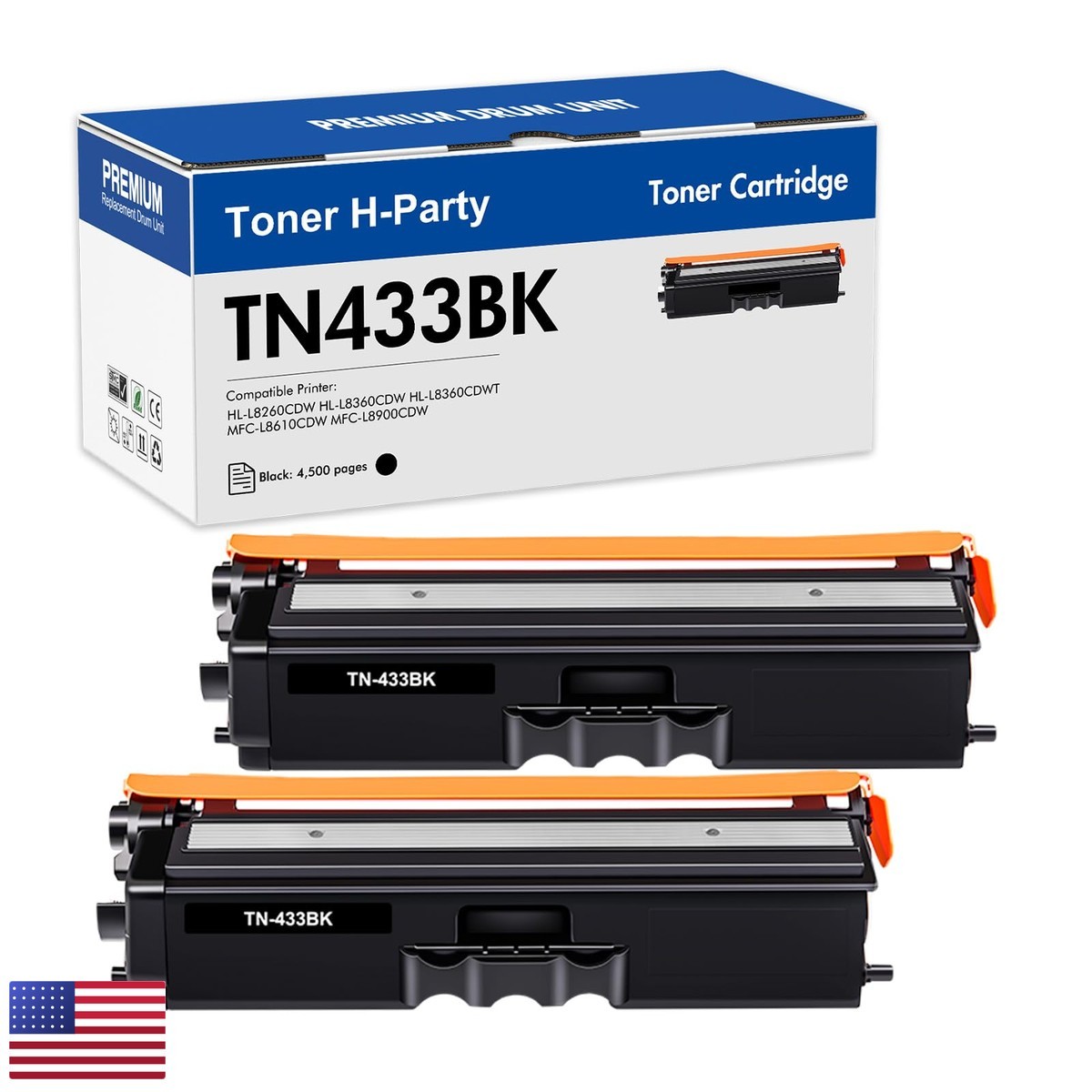 Brother TN433 Black Toner Cartridge for HL-L8360Cdw