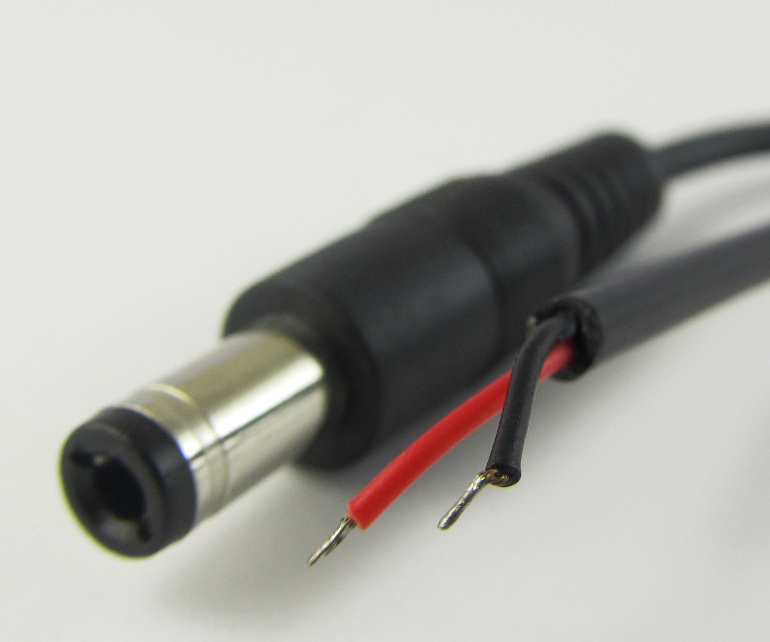 100pcs 5.5mm x2.5mm 5.5/2.5 CCTV Power Charger DC Power Male Plug Cable 25cm