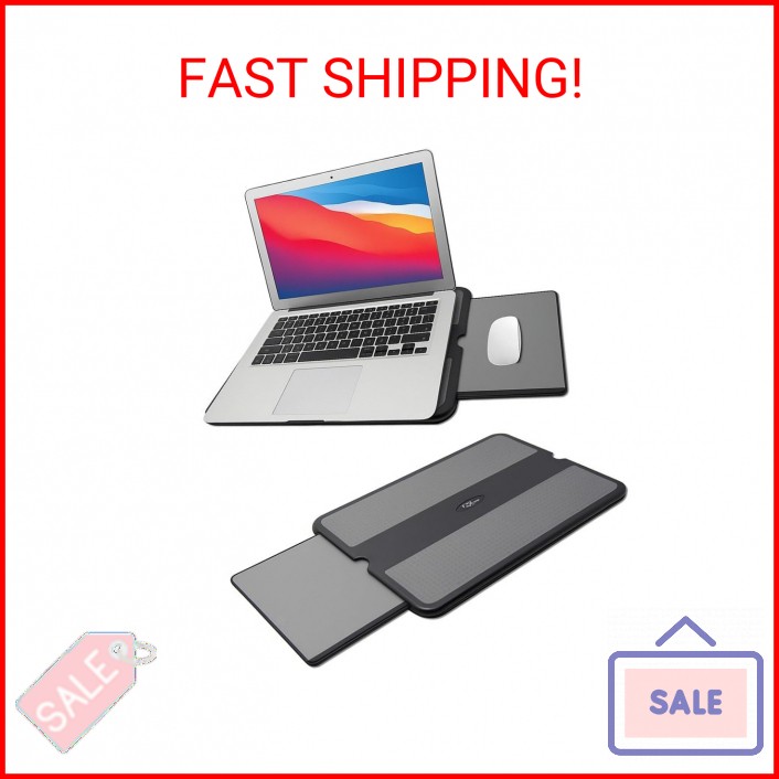 MAX SMART Portable Laptop Lap Pad, Laptop Desk with Retractable Mouse Tray, Stur