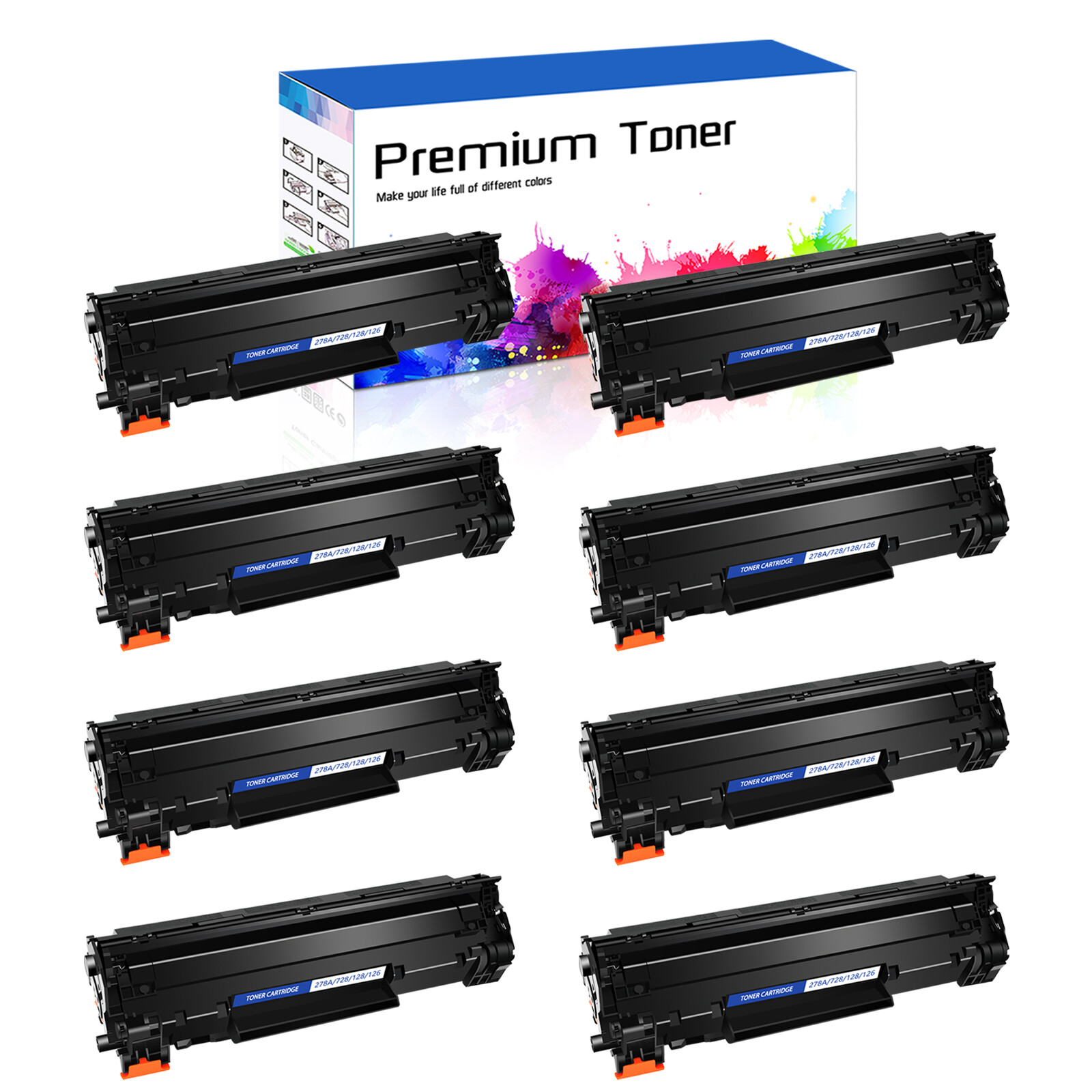 8PK CRG126 CRG-126 Toner Cartridge For Canon 126 Imageclass LBP6200d LBP6230dw