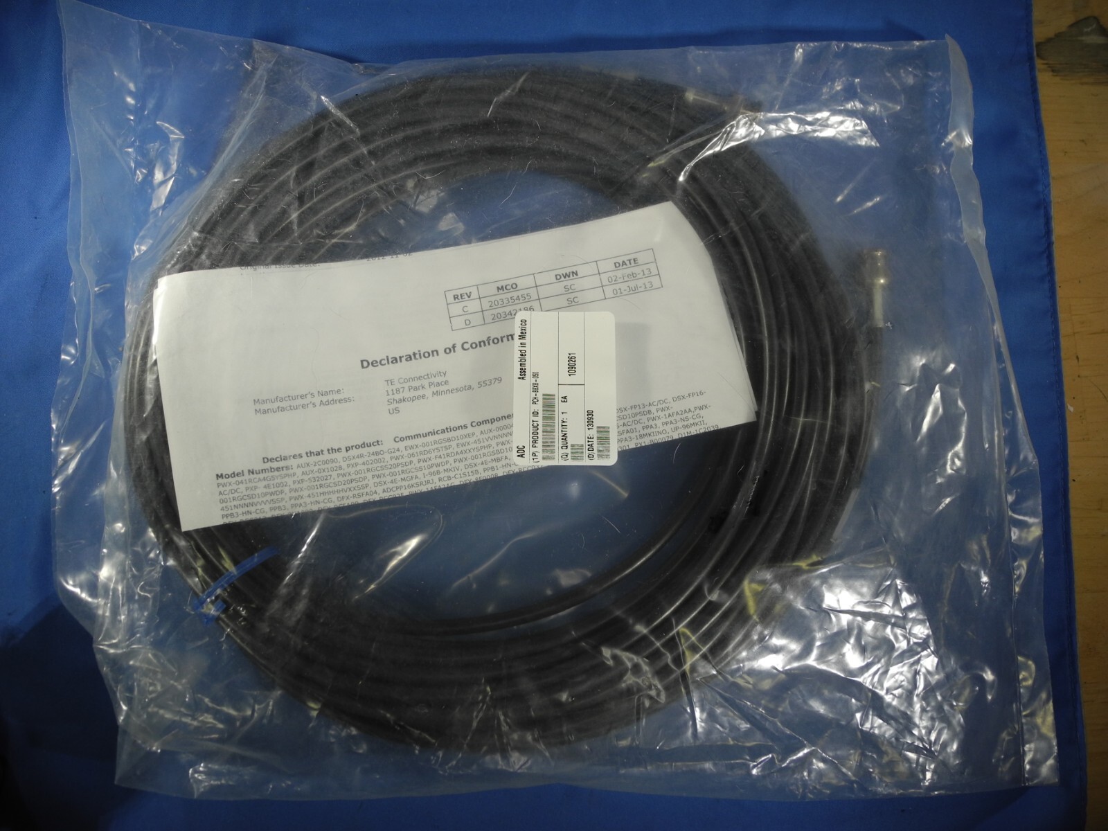 PCH-BBXB-050 ADC 50FT RG59 PATCH CABLE BNC TO BNC NEW