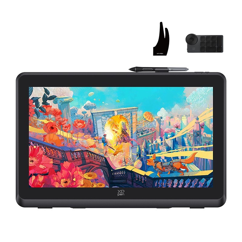 XPPen Artist 22 Plus Graphics Tablet Full Lamination X3 Pro Stylus Remote