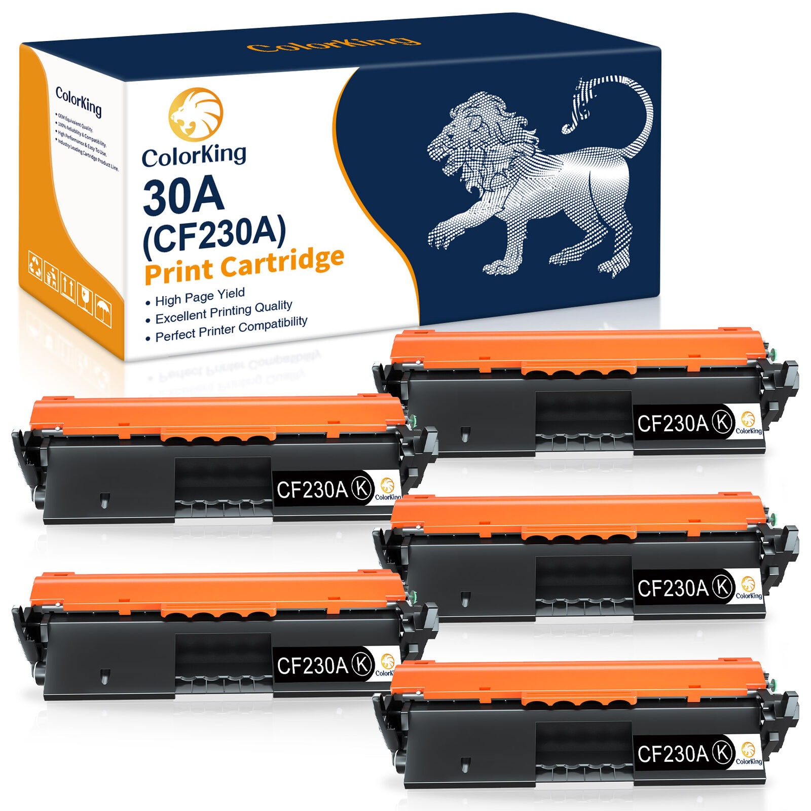 5 Pack Toner Cartridge CF230A For HP Imageclass LBP162dw LBP1692dwkg LBP161dn