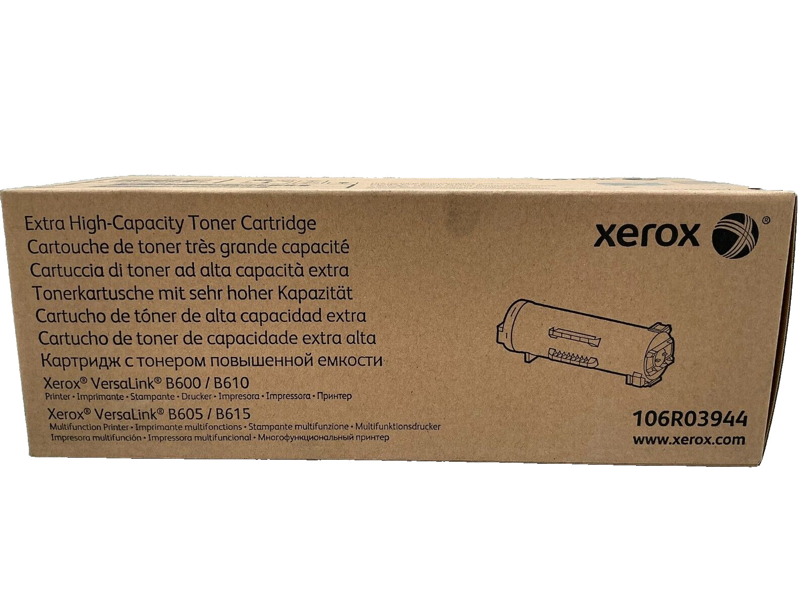 Genuine Xerox Black Toner Extra High Cap for Models B600/605/610/615 106R03944