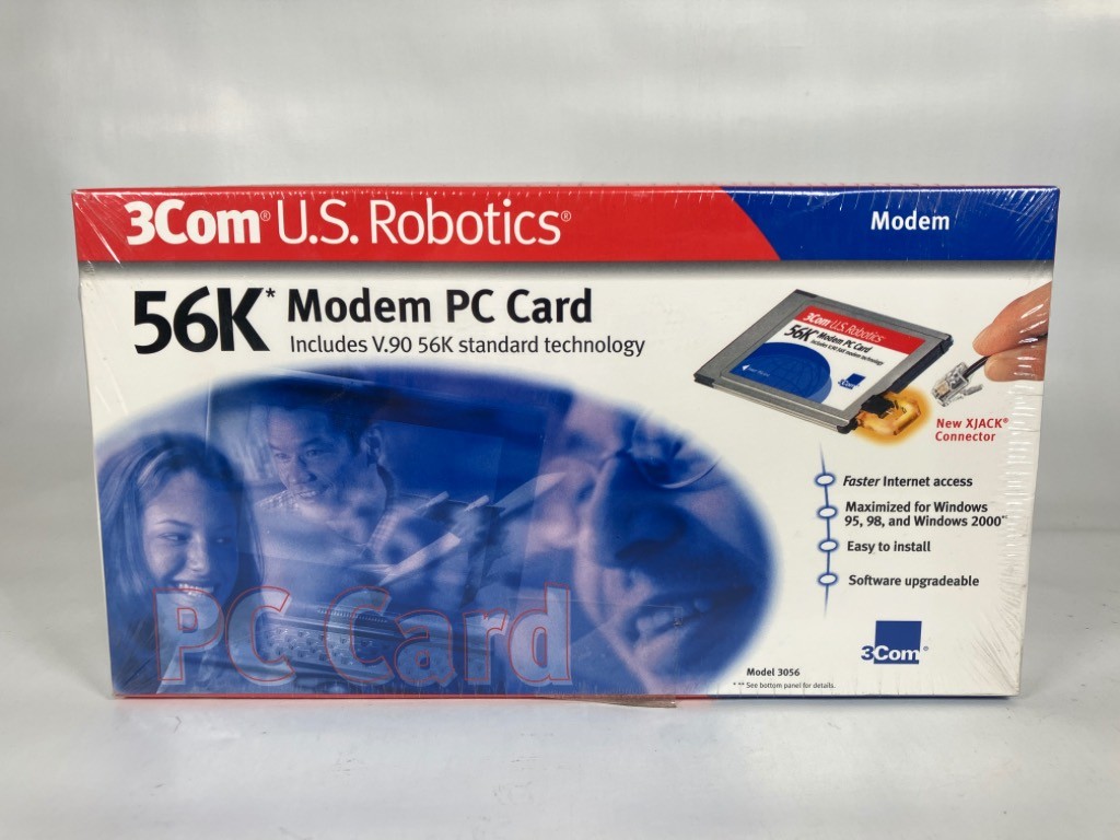 3Com U.S. Robotics 56K Modem PC Card Model 3056 New in Box Vintage PCMCIA