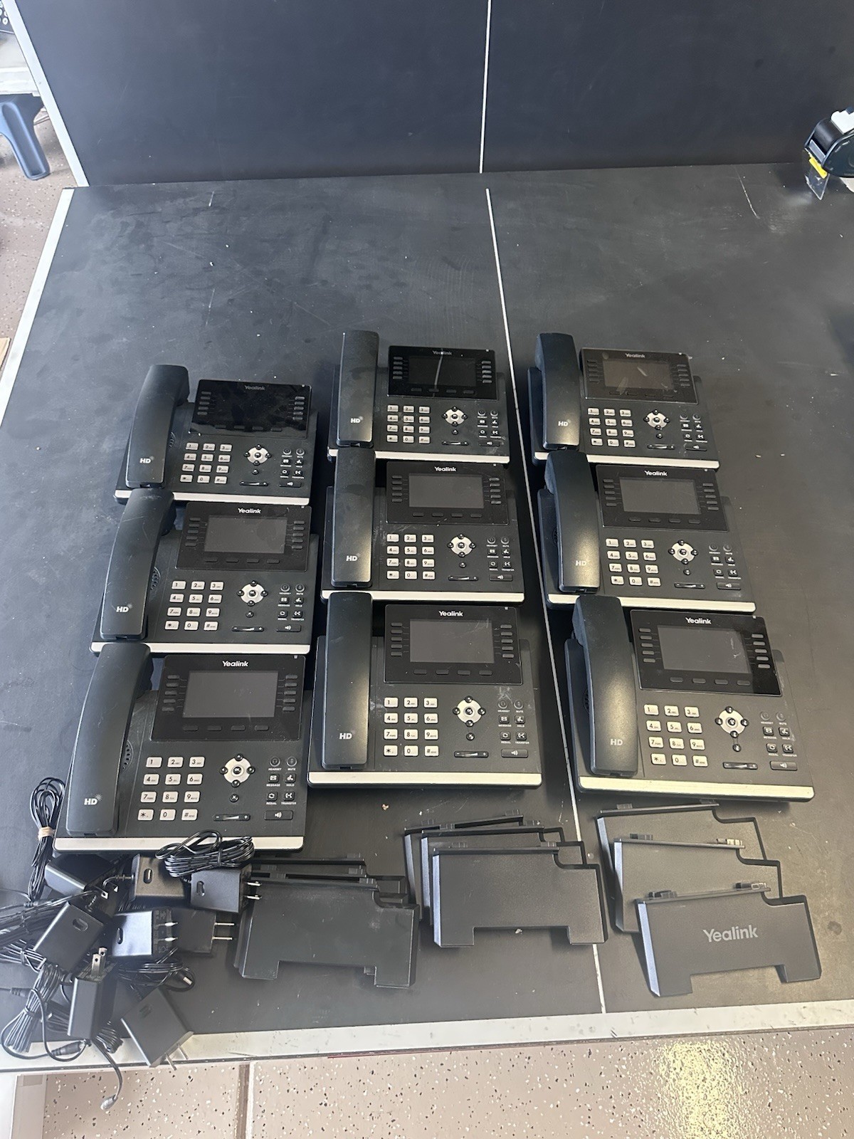**LOT OF 9** Yealink T46U IP Phones With PWR but They Have Blemishes (See Pics)