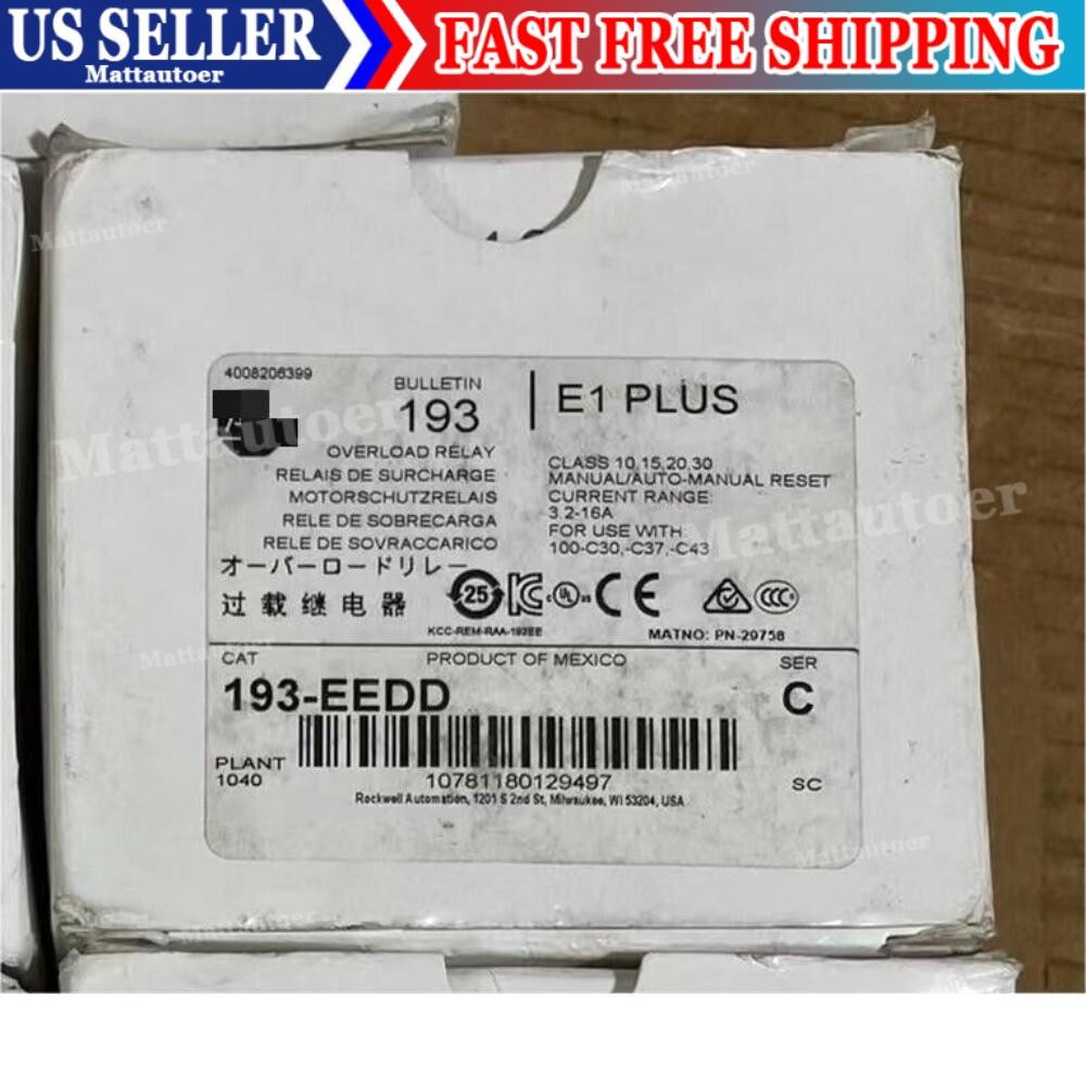 1pcs New Allen-Bradley Overload Relay 193-EEDD IN BOX 193 EEDD US Free Tax