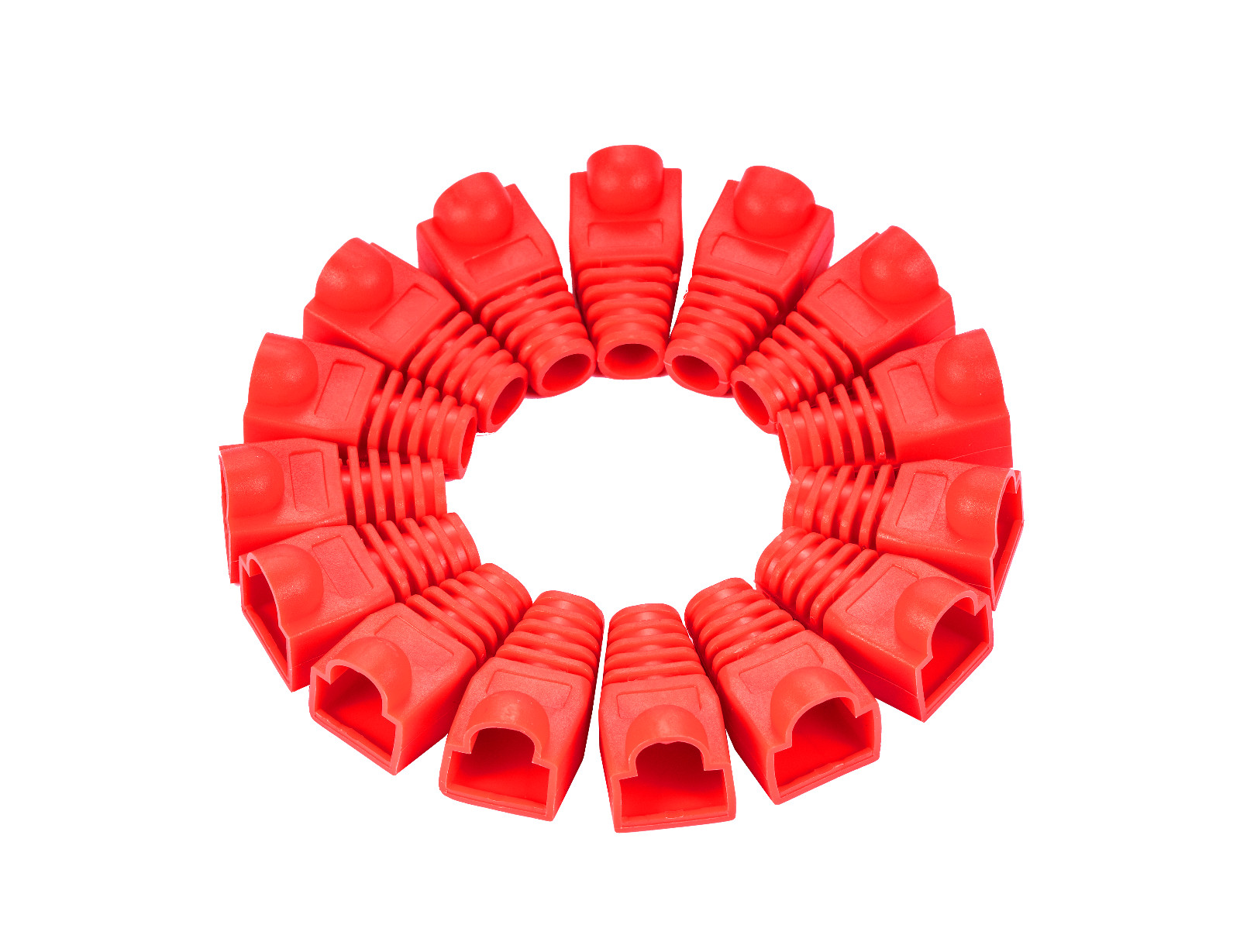 400 pcs Boot Cap Cover for RJ45 Network Connectors Cat5 Cat5e Cat6 Cable Red