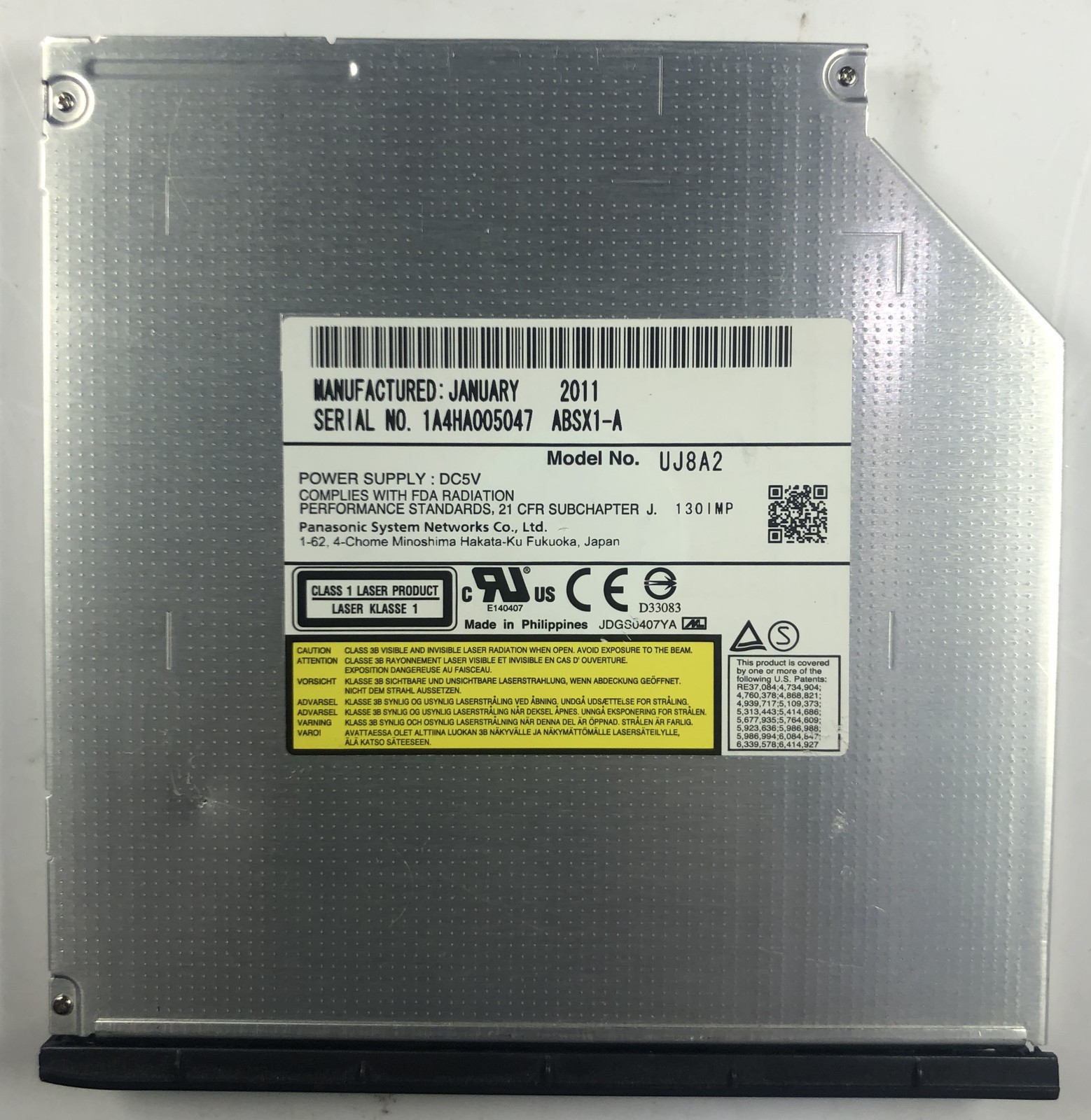 Panasonic UJ8A2 Laptop CD/DVD Rewritable Drive