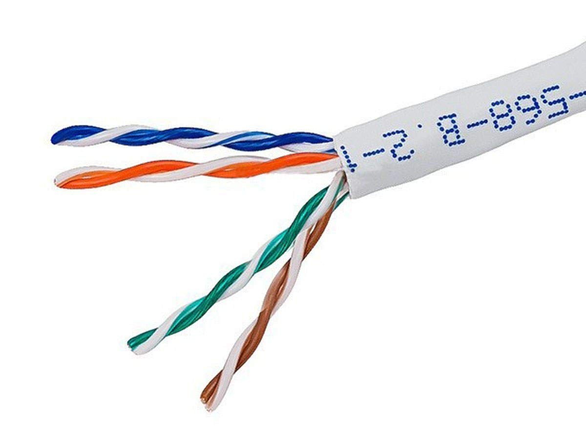 Monoprice Cat5e Ethernet Bulk Cable - Solid, 350Mhz, UTP, 1000 feet, White
