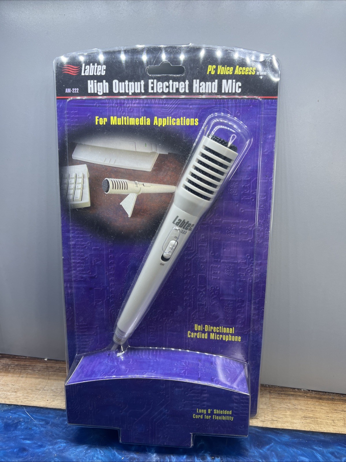 Sealed Labtec High Output Electret Hand Mic AM-222 Multimedia Cardiod Microphone
