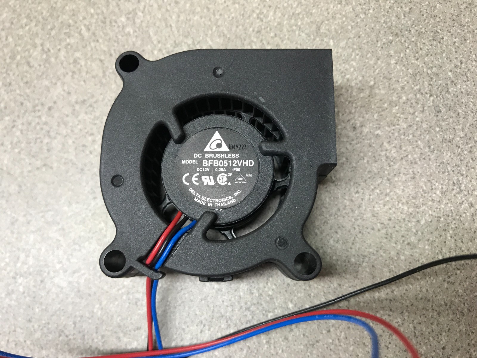 Delta DC Brushless BFB0512VHD Small 2 Pin Fan Blower 52.1 X 20MM 12 VDC
