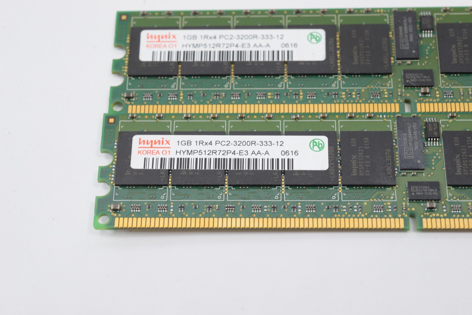 (Lot of 4) HYNIX HYMP512R72P4-E3 AA-A 0537 1GB 1Rx4 PC2-3200R-333-12