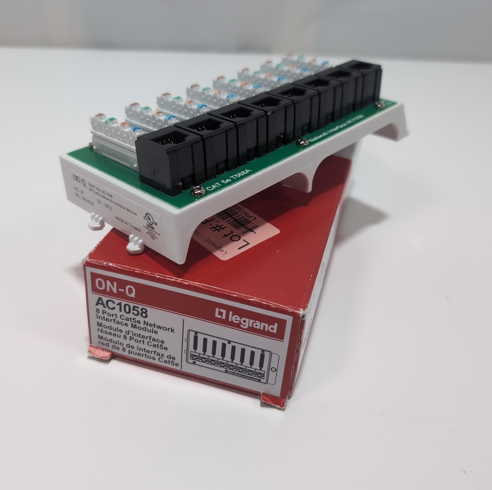Legrand ON-Q AC1058 8 Port Cat5e Ethernet (RJ-45) Network Interface Module
