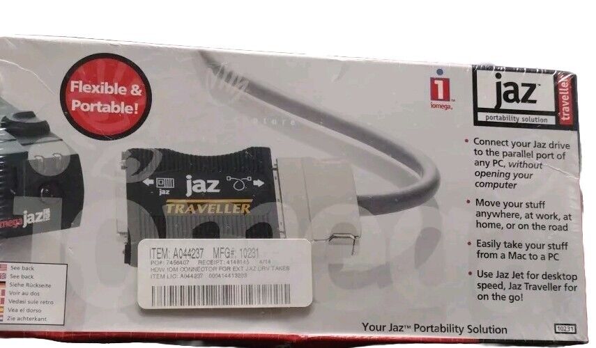 Iomega Jaz Traveller connect SCSI to Parallel Adapter 10231 MAC PC New Sealed