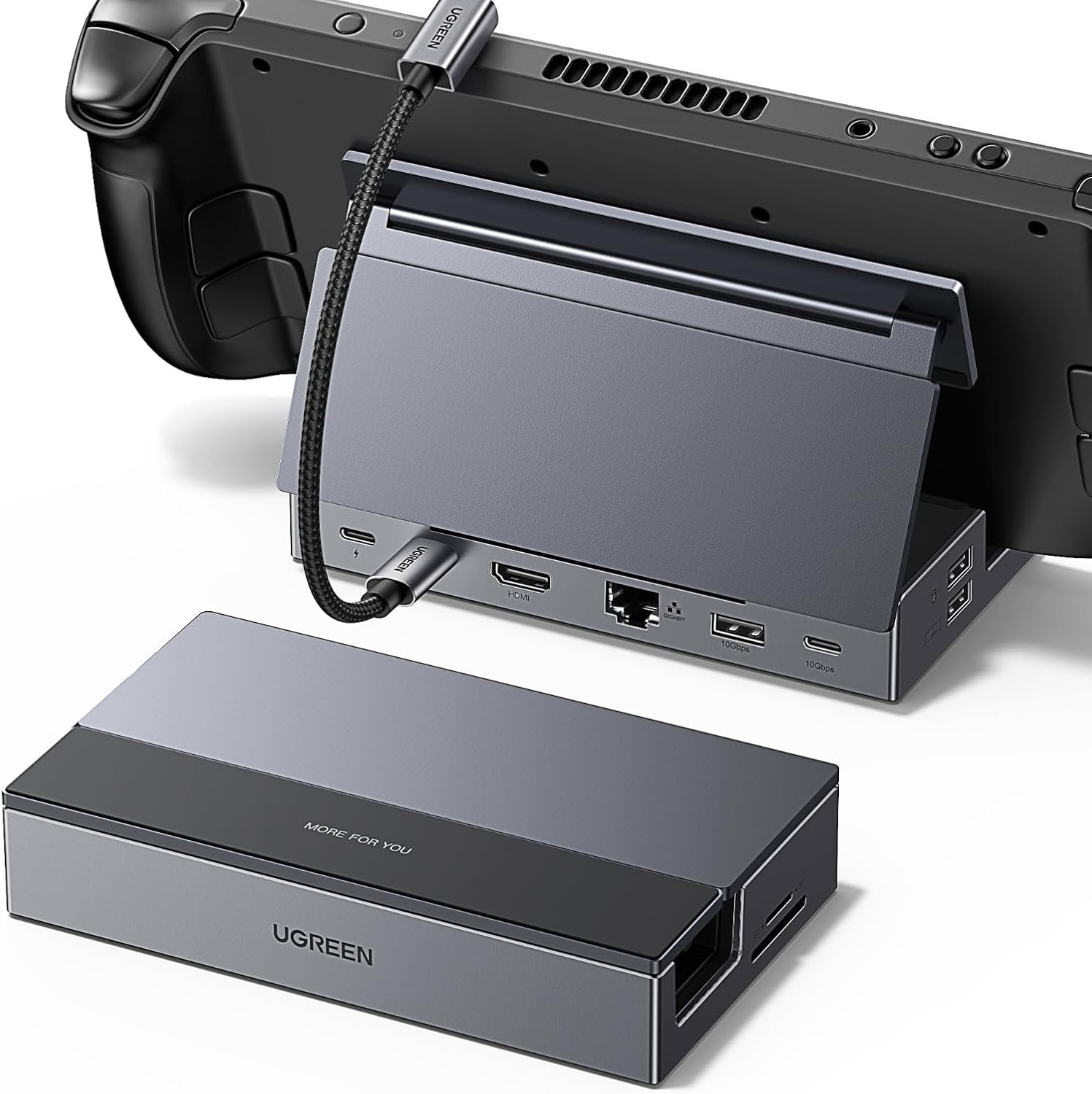 UGREEN Steam Deck Dock 9-in-1 USB C Docking Station Foldable Stand | 4K@60Hz HDM