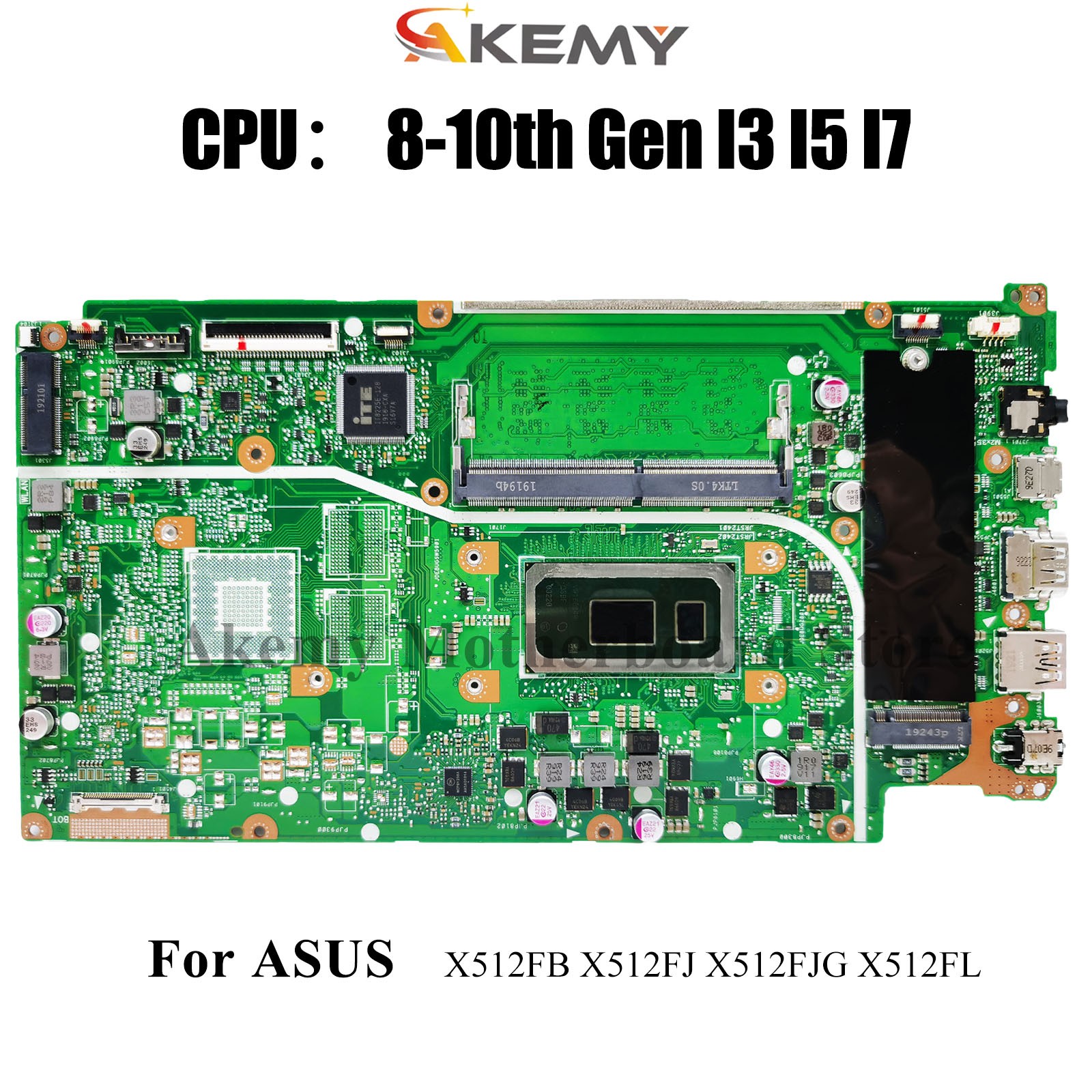X512FA Motherboard For ASUS X512FF X512FL X512FB X512FJ K512F Mainboard W/CPU