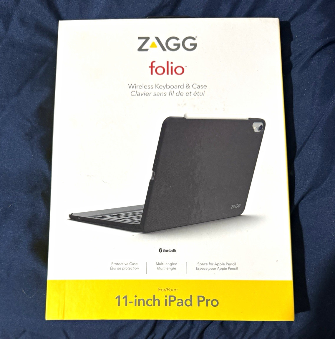 ZAGG folio Bluetooth Keyboard Folio Case for Apple iPad Pro 11 11in Black