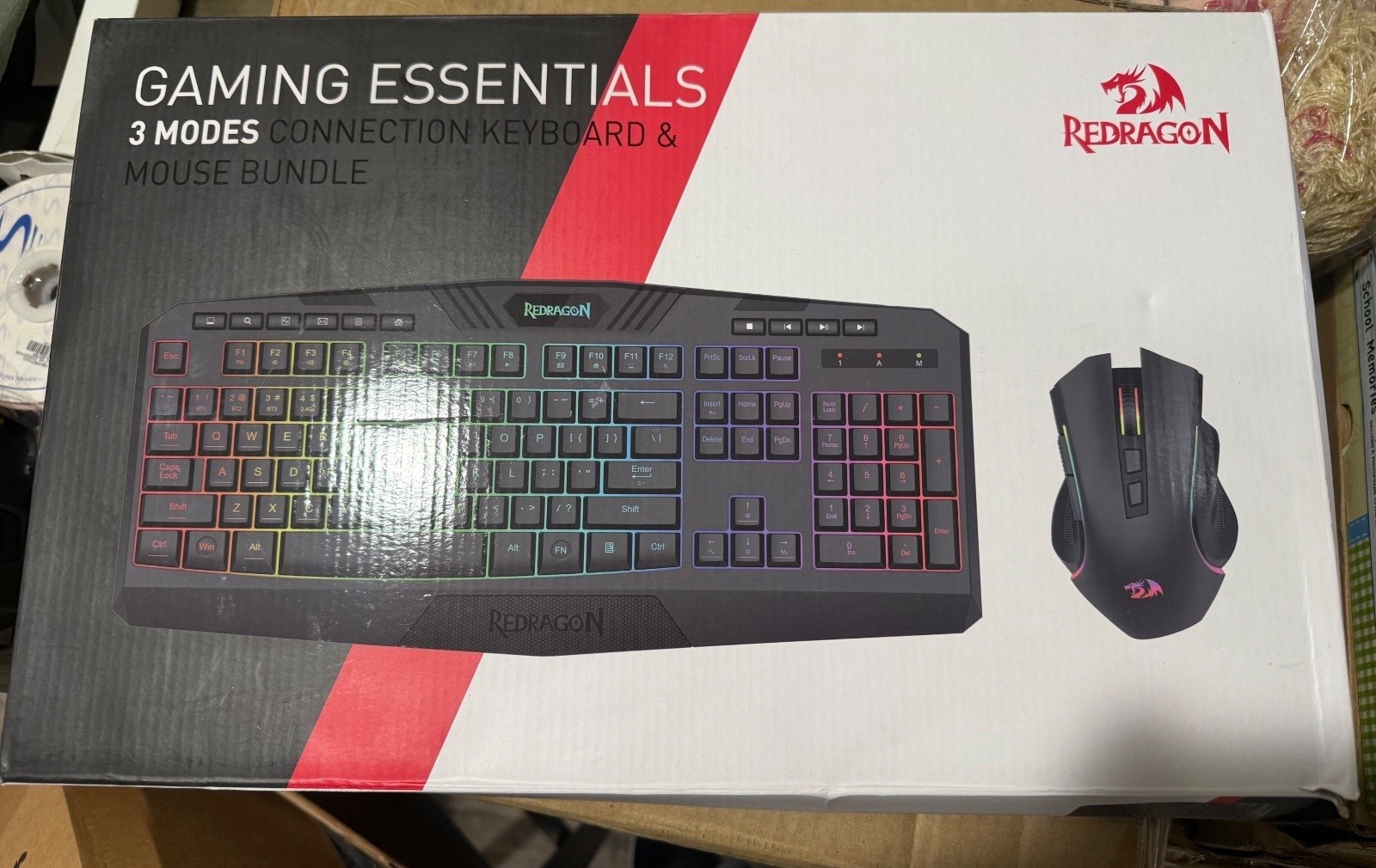 Redragon Gaming Essentials 3-Mode RGB Keyboard & Mouse Bundle Wireless