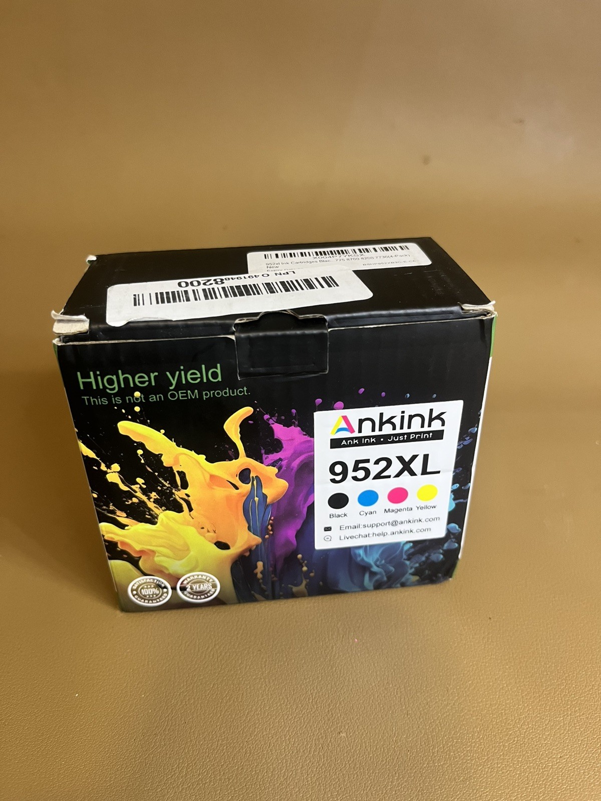 Ankink 952XL Ink Cartridge Black Cyan Magenta Yellow High Yield for HP 952XL