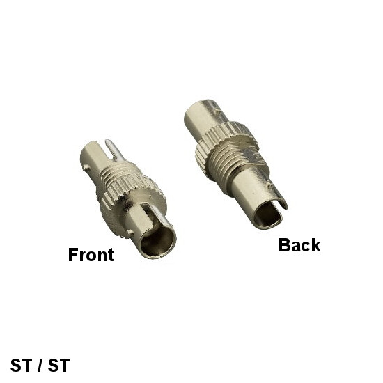 ST to ST Simplex Fiber Optic Adapter Flange Mount Feedthrough Multi-mode Metal